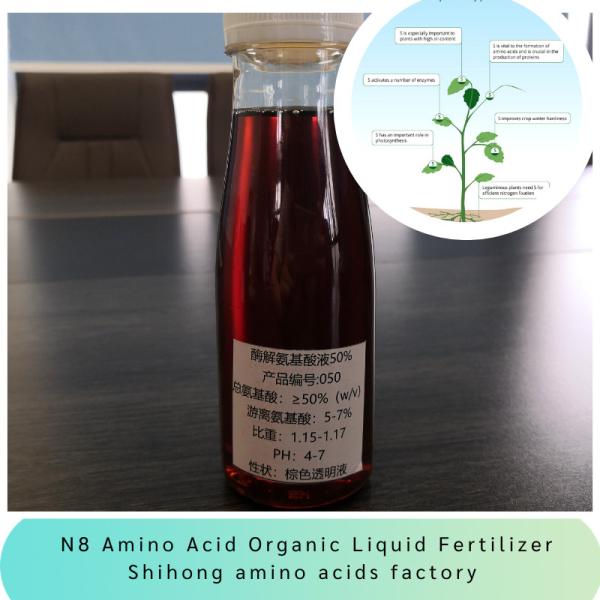 Peptides Foliar líquidos orgânicos Biostimulants do adubo do ácido aminado N8-0-0 da enzima para a planta