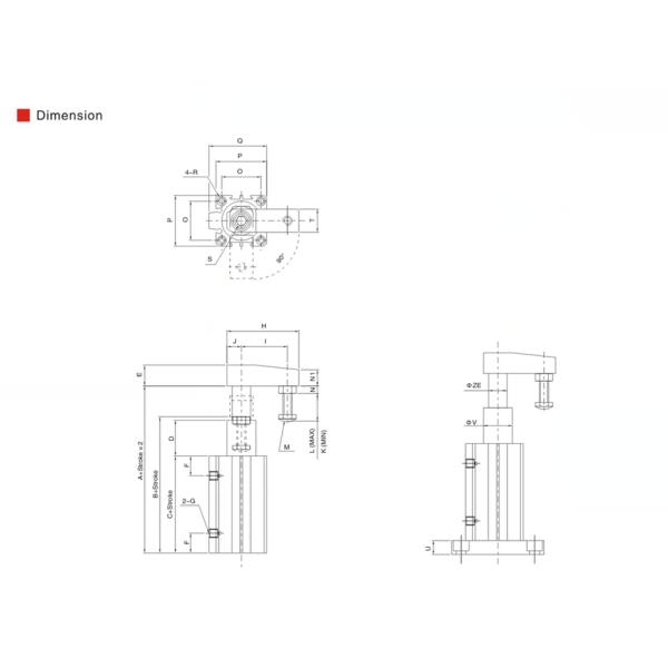 Aluminum Alloy Swing Clamp Cylinder ISO Certification 1 Year Warranty