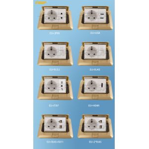 Модулей выхода гнезда 3 пола медного сплава 16A промышленное водоустойчивых электрическое