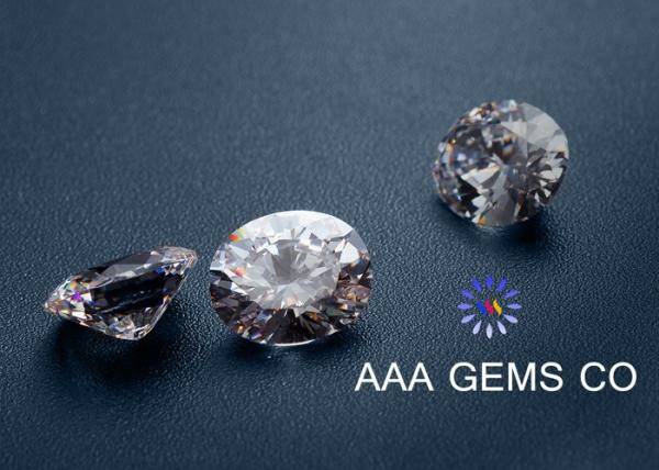 Decorative Diamond Oval Moissanite Rings Gemstone White Round