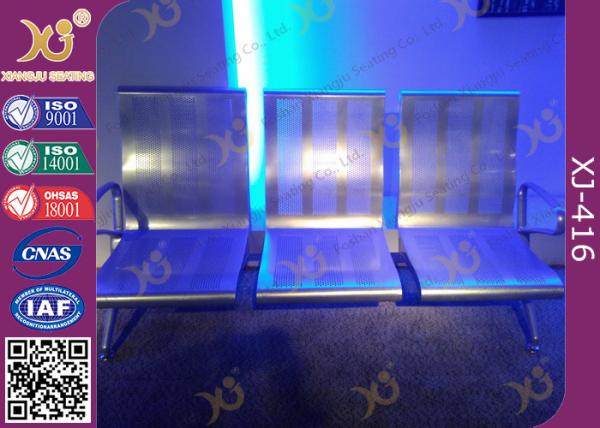 Powder Coated Steel Beam PU Cushion Waiting Lounge Chairs For Station