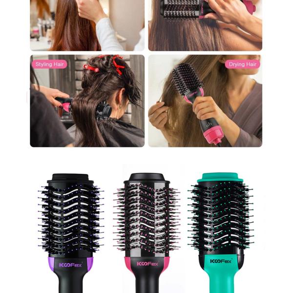 щетка фена для волос 220V вокруг фена 3 в 1 выправляя щетке горячего воздуха анти- ошпаривает