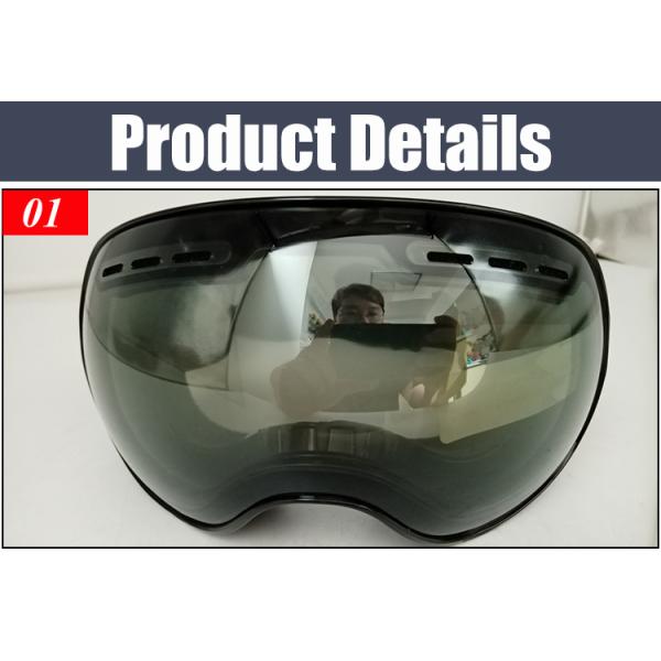 Custom UV 400 Anti-Fog Photochromic Ski Goggles with CE Certificate in Black/Custom