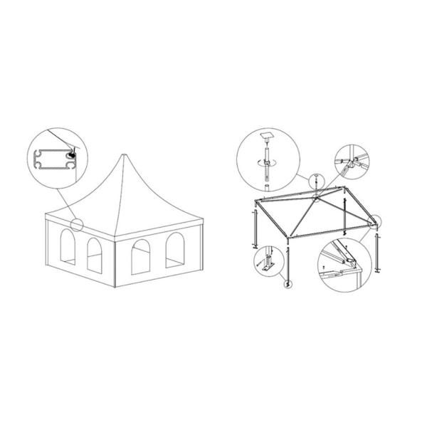 Outdoor Pagoda Tent,Pvc Wedding Tent On Business Events Wedding Parties