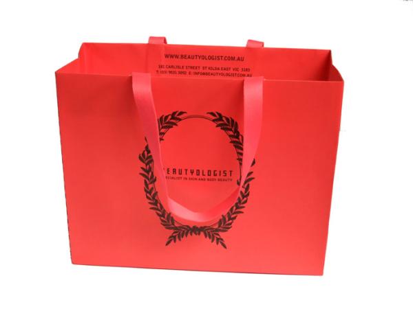 CMYK et PMS gravant en refief, service d'impression fait sur commande de estampillage chaud de sac de transporteur de papier d'emballage