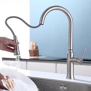 DC6V Stainless Steel Touchless Kitchen Faucet CUPC Hose Gooseneck Kitchen Mixer