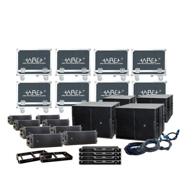 ARE AUDIO passive dual 10 inch outdoor line array speaker subwoofer system for cabaret party