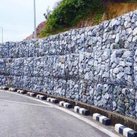 Cage de roche en gabion tissée Muro de retenue de la rivière Banque de contrôle des inondations Protection contre l'érosion enduit de zinc