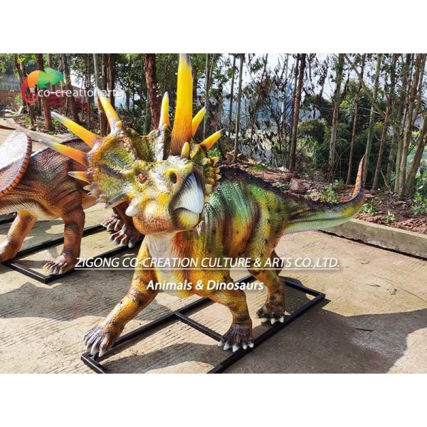 110VAC Fiberglass Animatronic Life Size Dinosaur Statues Styracosaurus Model