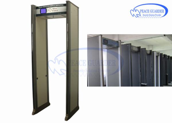 LCD Display Electronic Metal Detector , Body Scanner Metal Detector With Battery