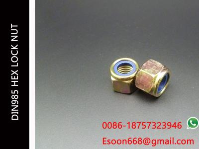 M18-1.5/M18-2.0/M18-2.5 DIN 985 Class 8 Zinc Finish Steel Nylon Insert Lock Nut