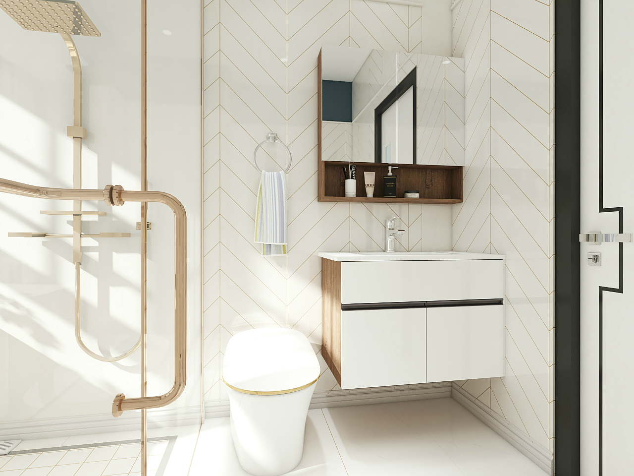 Stainless Steel Bathroom Vanity Scratch Resistant For Apartment Washrooms