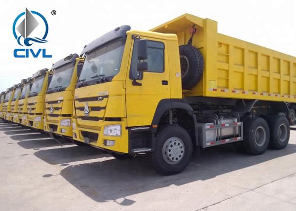 Green 6 x 4 Styre Heavy Duty Dump Truck Muck For Dumping Muck In City