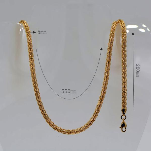 South Korea's snake chain men and women Jewelry 18K Real Gold Plated Necklace Bracelet Jew