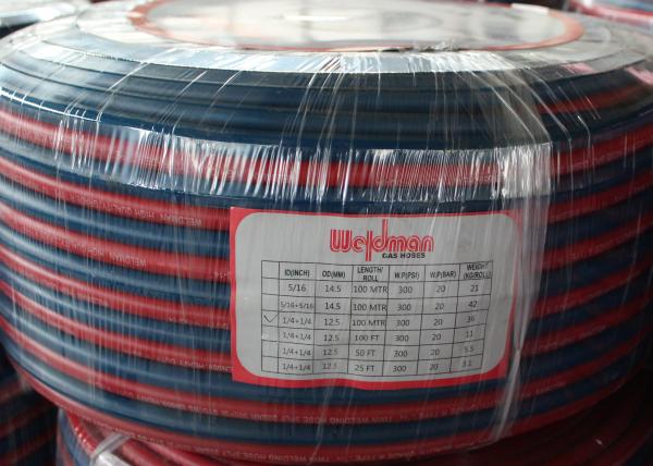 3 / 16 Inch To 3 / 8 Inch Twin Welding Hose For Gas welding Heavy Duty