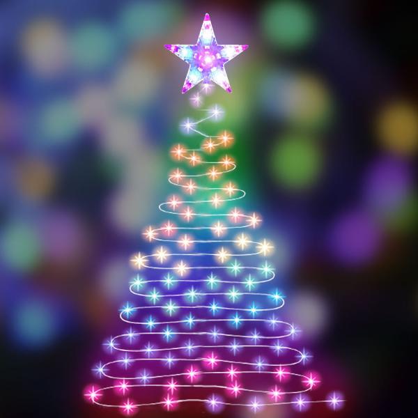 RGB Colorful Light String USB Colorful Light LED Christmas Tree Light Strip with Agi32 Layout and 1-