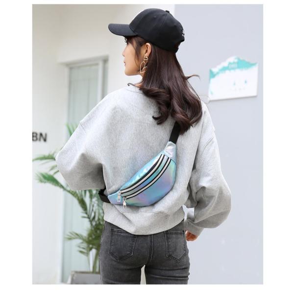 Stylish Customized Color Holographic Fanny Pack Waist Bag for Girls Laser PU Material
