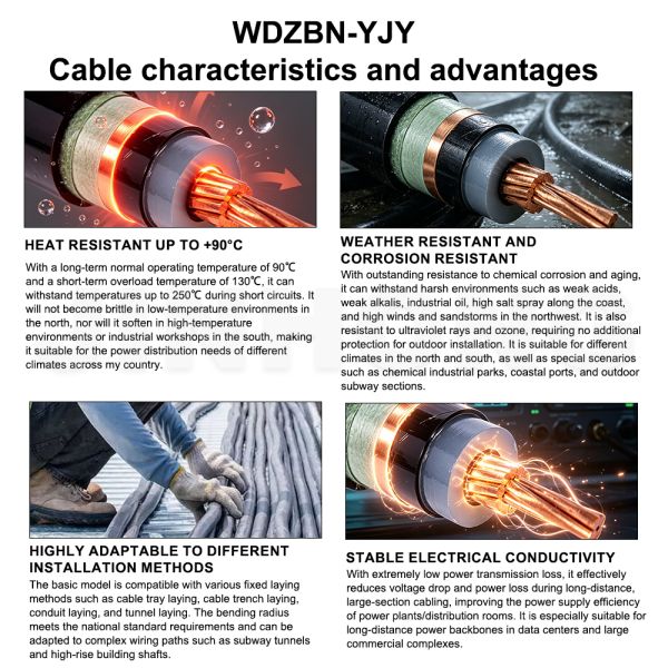 WDZBN-YJY Medium Voltage Power Cable (8.7/15kV)
