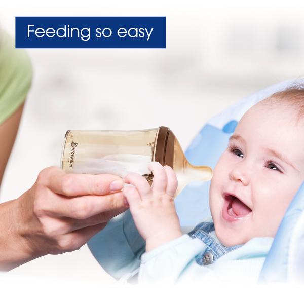 No Nipple Off To Make Milk Unique baby Feeding Bottle BPA Free 150ml Triangle Shape