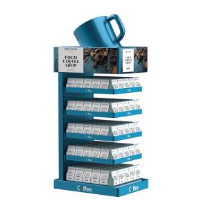 Sturdy Plastic Point Of Sale Display Stands Coffee Display Rack Cup Holder Stand