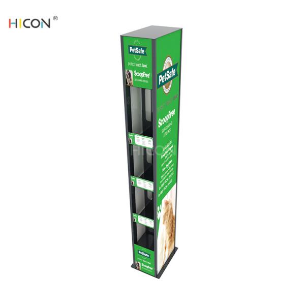 Floor Green Metal Pet Store Displays Stand with Label Holder for Sale