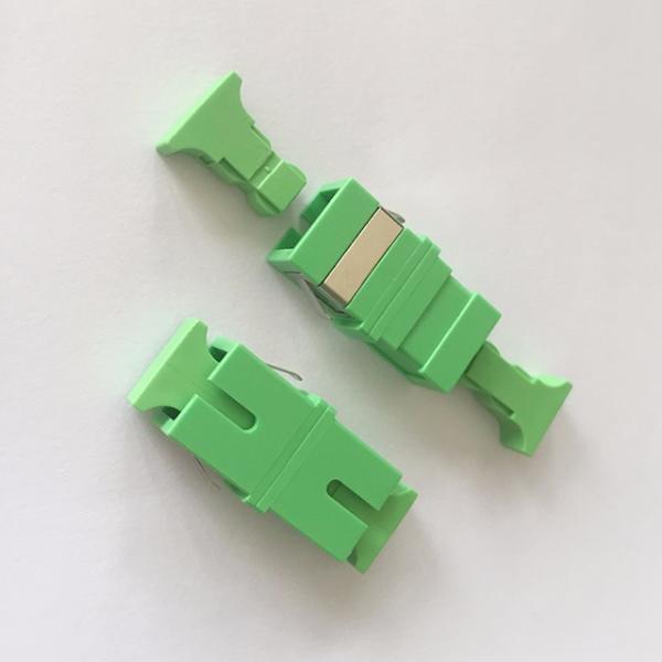 flangeless green SC/APC SM simplex fiber otical adapter