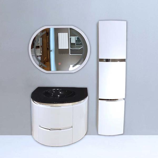 70*48*54cm PVC Bathroom Cabinets With Side Cabinet And Mirror