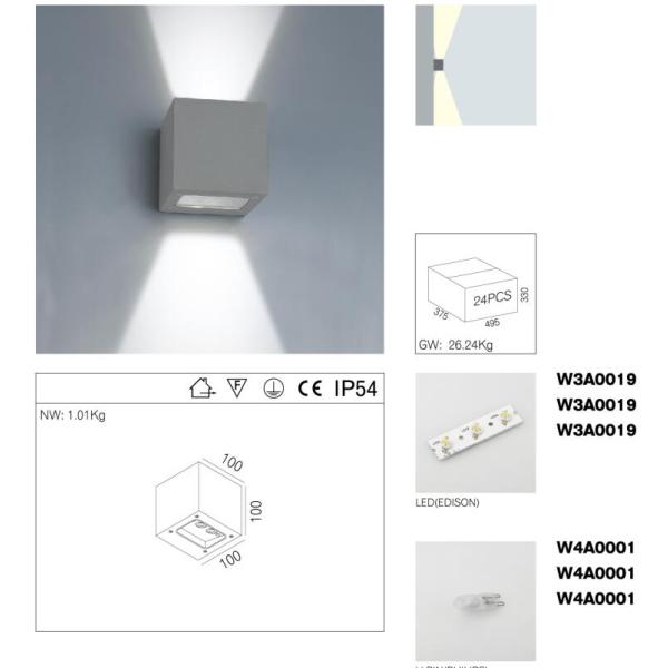 Modern Ip65 Up And Down Outdoor LED Wall Lights , Industrial Exterior Wall Sconce Lighting
