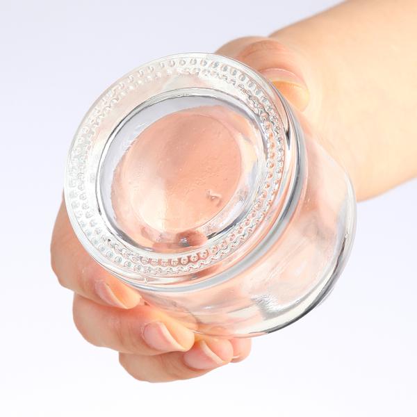 100ml Transparent Glass Bottle for White Wine Concave Bottom and Screw Cap Included