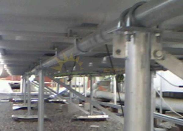 Flexible Solar Ballast Ground Mounting System High Strength Metal Alloy 6005 - T5