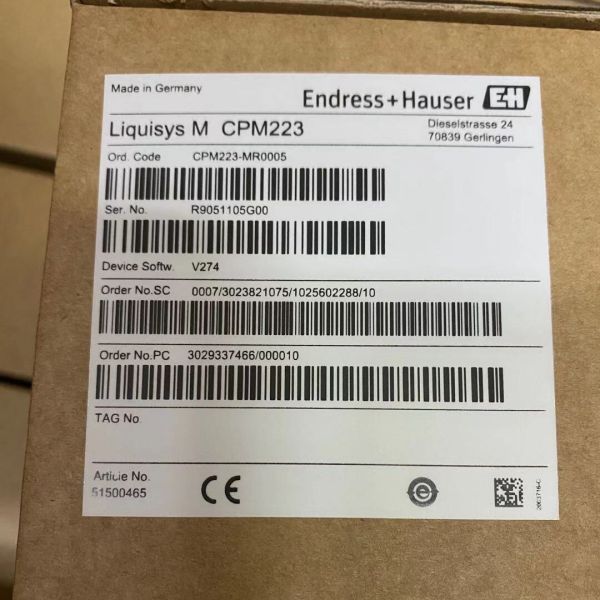 Endress+Hauser CPM223-MR0005 | Liquisys M pH/ORP Transmitter, 2x 4-20mA, 100-230V AC