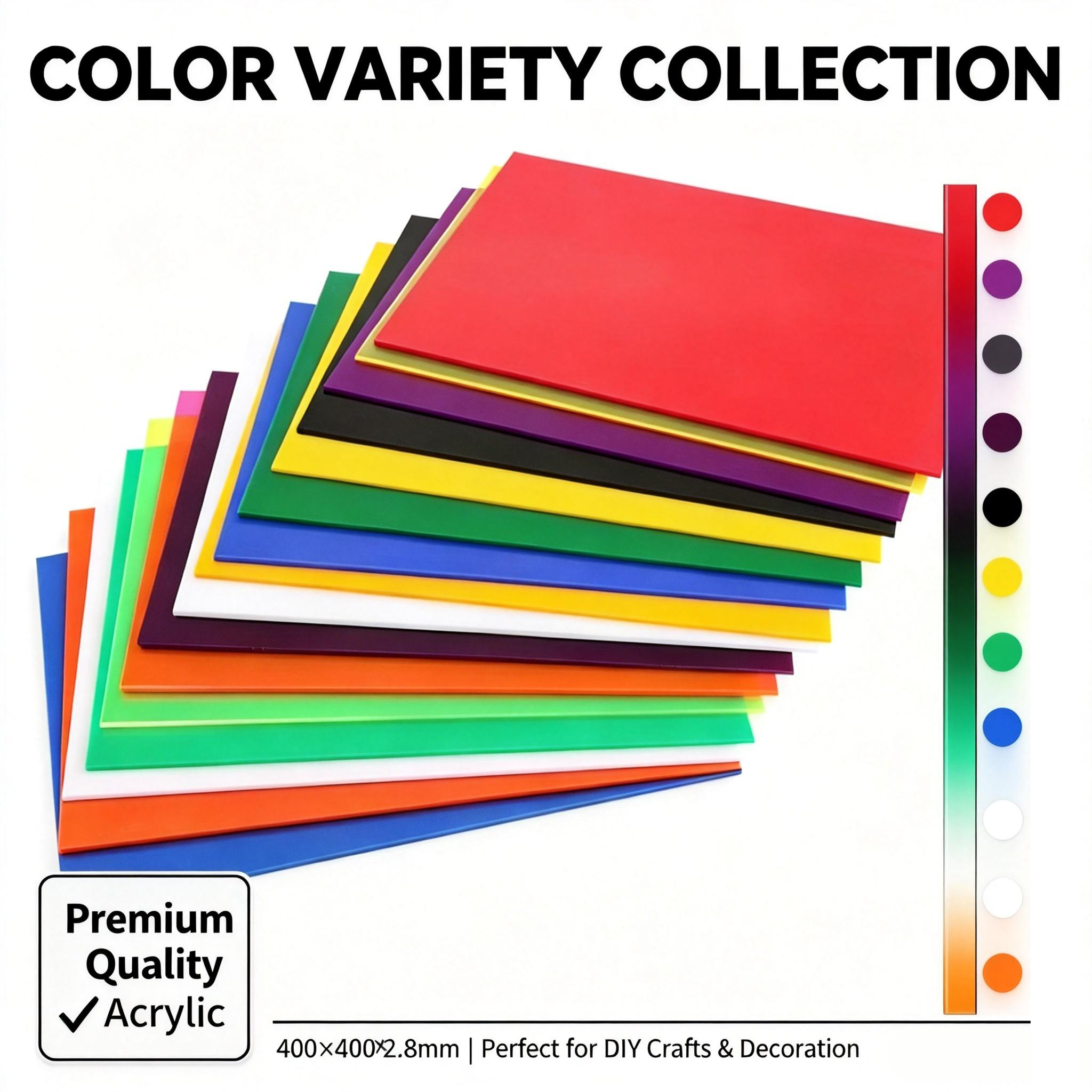 Colored Acrylic Plastic Sheets Solid Color Cast Acrylic Panel Custom Size For Signage DIY