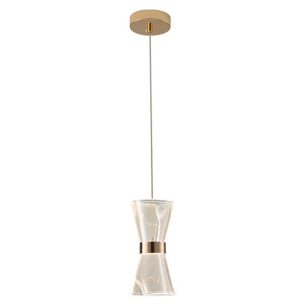 Chambre de séjour moderne Lampade montée à LED Chambre de lit lumineuse transparente Décoration de chevet Acrylique Pendant Light