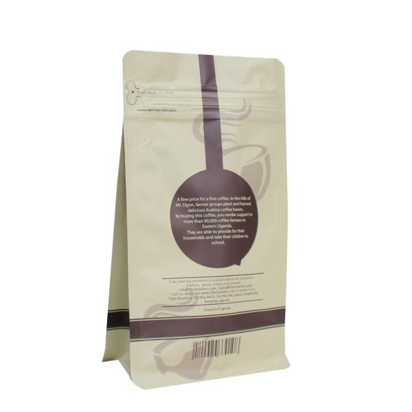 Custom Printed Doypack Resealable Black Matte  Coffee Bag with Valve