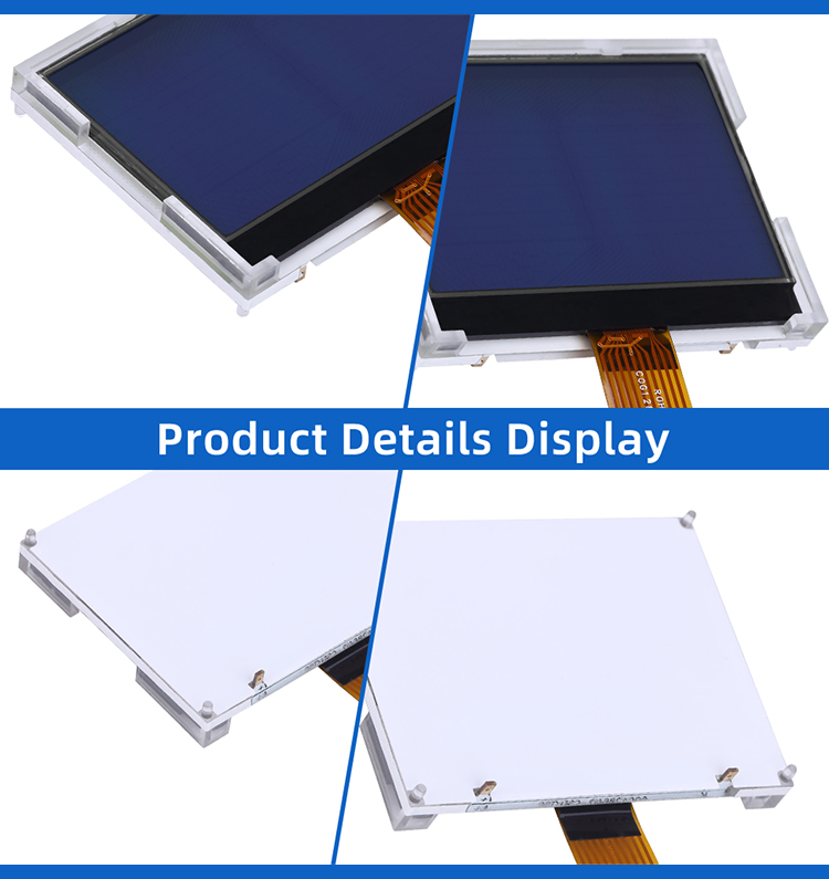 COG12864I2 Blue Film Lightweight Small LCD Screen Serial CommunICation Standard Screen ST7567 53X40Mm