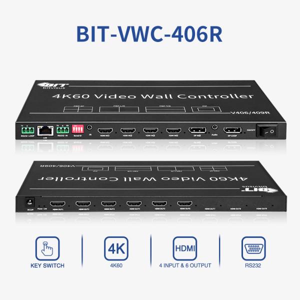 4 entrées HDMI 4K60 Résolution Commutateur HDMI avec télécommande pour une entrée vidéo et des performances transparentes