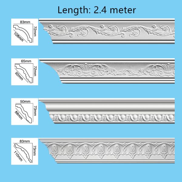 Building Material Decorative PU Crown Molding Polyurethane Ceiling Molding