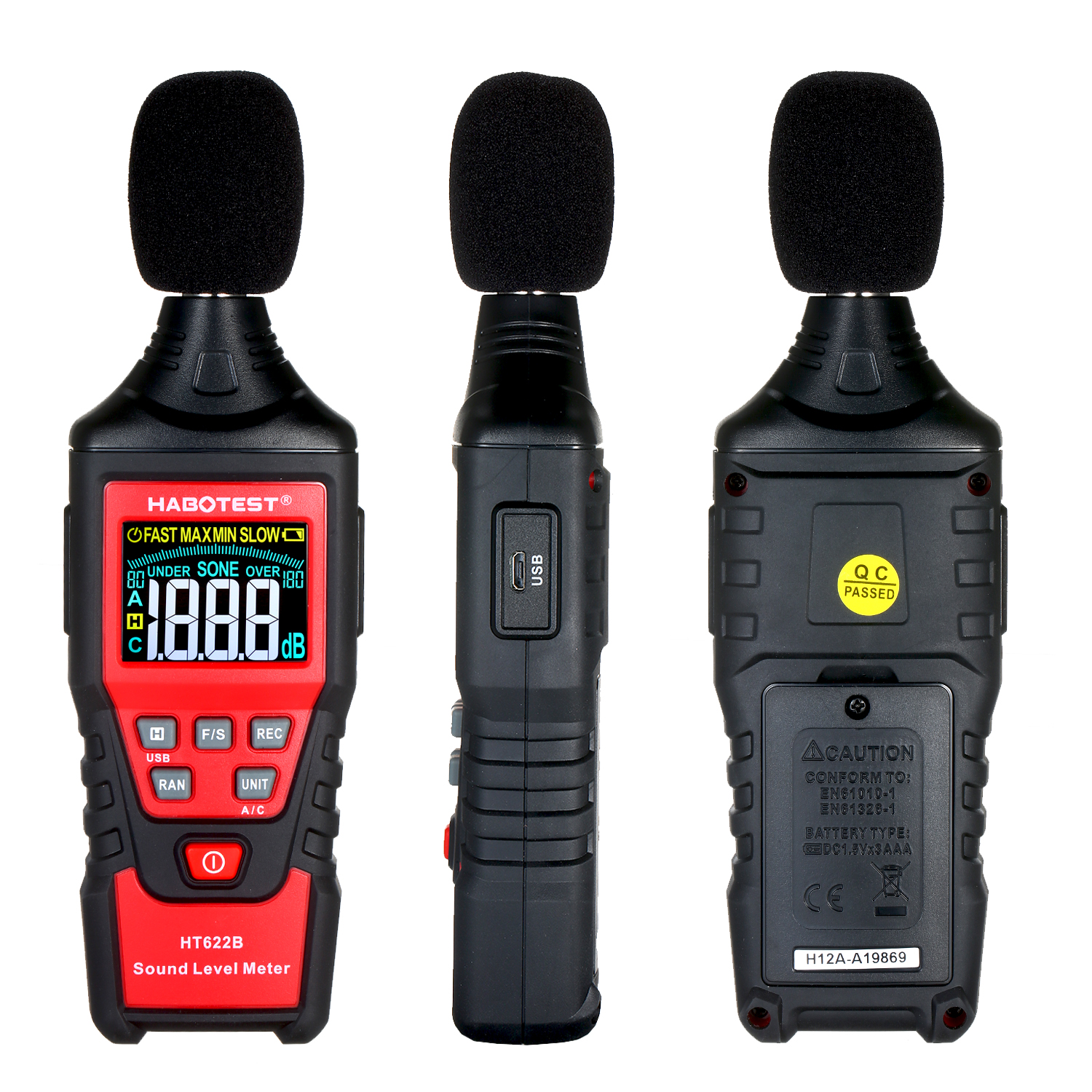 100dB цифровой измеритель уровня, метр шума 110dB цифров