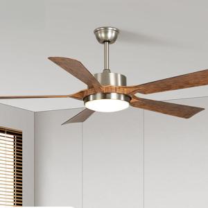 Ventilateur de plafond minimaliste de 52 pouces avec LED Light 5 lames tél