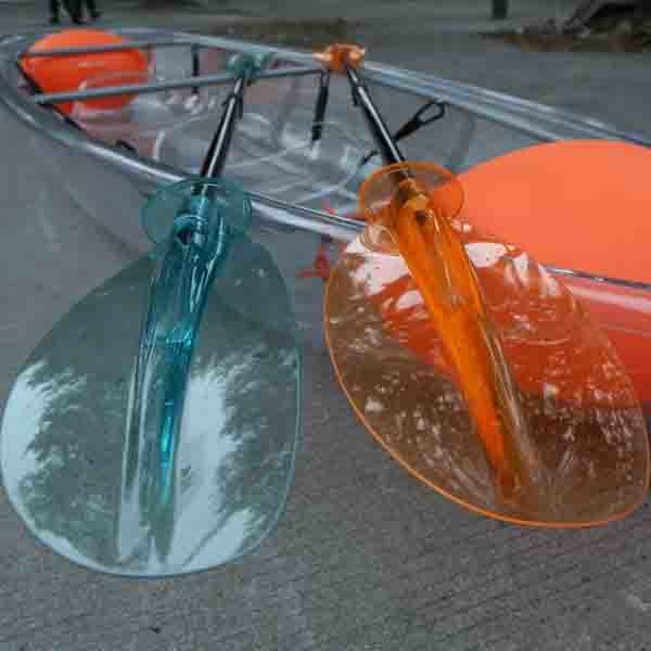 3350mm Long Double Seat 10 Foot Canoe , Durable PC Plastic Rowing Boat