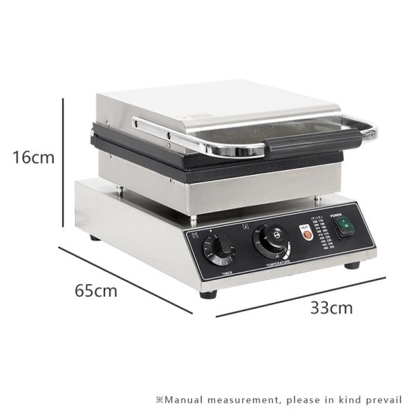 Lojas de alimentos e bebidas Fabricante de waffles quadrados elétricos comerciais com fatias simples/dobras