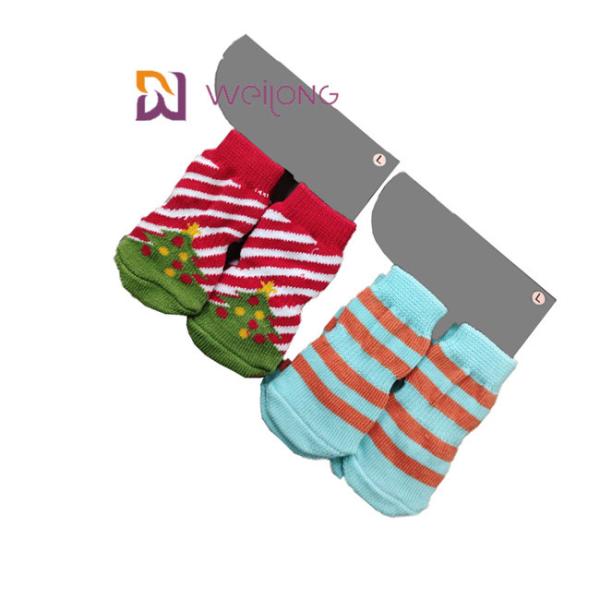 Носки любимца хлопка управлением тракции изготовленные на заказ для противоскользительного собак крытое вяжут носки