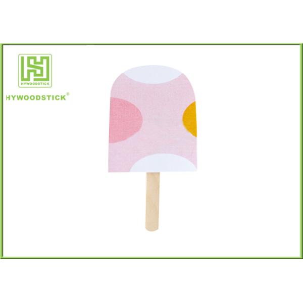 Natural Wood Sticks Disposable Ice Cream Spoons With Logo Engraved