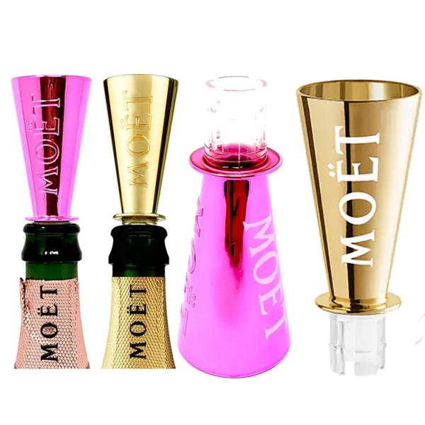 FDA Gold Plated Moet Chandon Champagne Sipper Embossed Logo