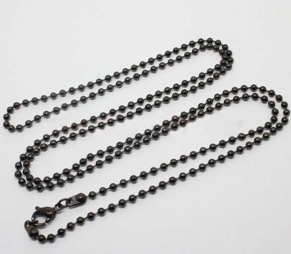 Fashion 316L Stainless Steel Glass Floating Locket Chain GLC012-Ball Beads Chain