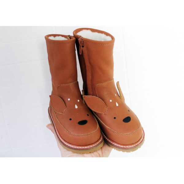 Waterproof Velvet Martin Soft Sole Baby Boots For 2-6 Years Little Kids