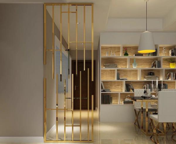 Hairline Gold Stainless Steel Room Dividers For Office/Room/Interior Decoration
