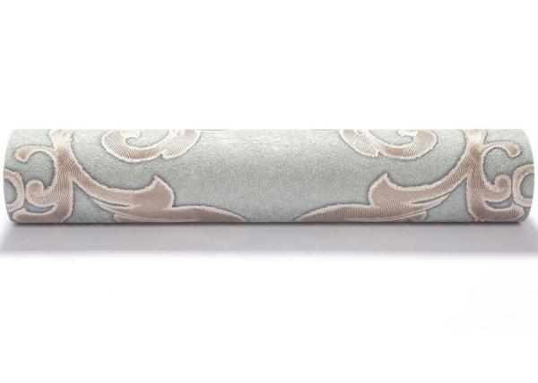 Waterproof PVC Green Damask Victorian Pattern Wallpaper With Non Woven Materials