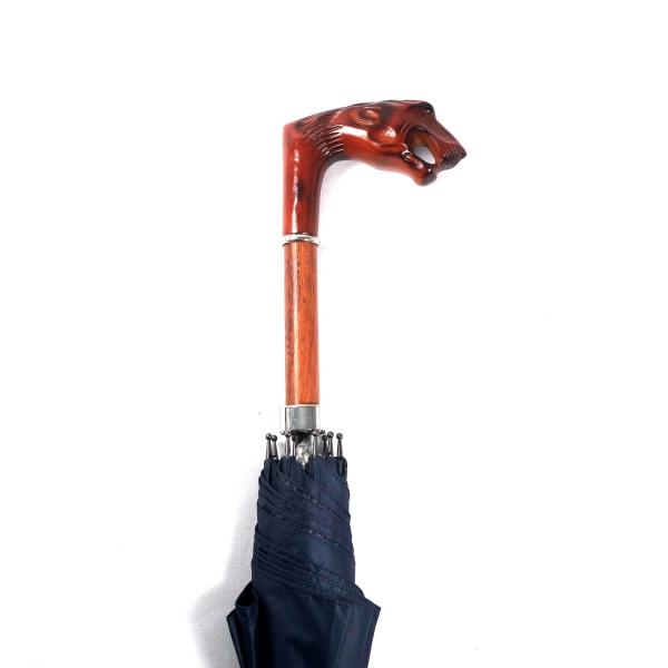 Beech Wooden Umbrella Animal Handle Windproof Eco Friendly