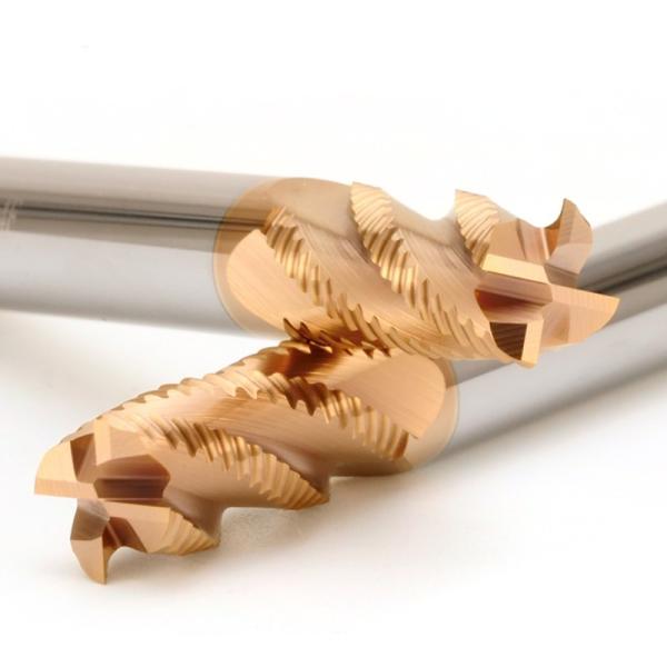 HRC58 Solid Carbide Roughing End Mill Cutter Nano Coating For Steel